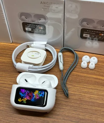 Fone Bluetooth A9 Pro ANC - Case com Tela, Som Hi-Fi e BT 5.4 Entrega Grátis!