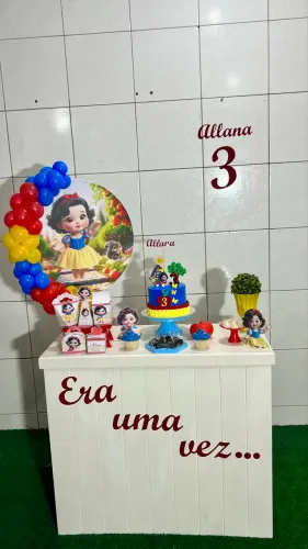 Decoração completa festa Branca de neve baby