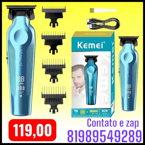 Máquina de Acabamento sem Fio Kemei KM-264.