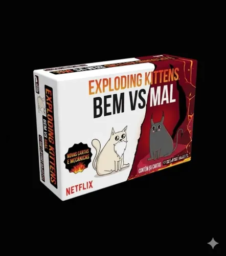 Exploding Kittens Bem vs Mal - Lacrado Galápagos jogo de tabuleiro