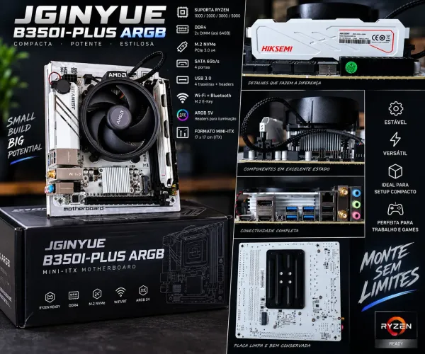 VENDO KIT AMD RYZEN 5 5500 + MINI-ITX + 8GB DDR4 3200MHz + RX 580 2048SP.