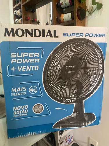 VENTILADOR MONDIAL 110V 40CM SUPER POWER NOVO LACRADO