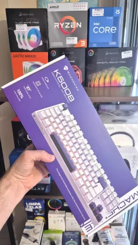 Teclado mecânico Machenike RGB novo, lacrado, com garantia!