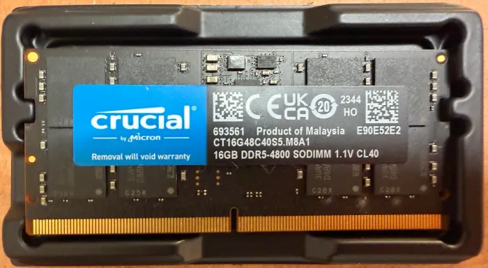 Memória Crucial 16GB (1 pente) DDR5 4800