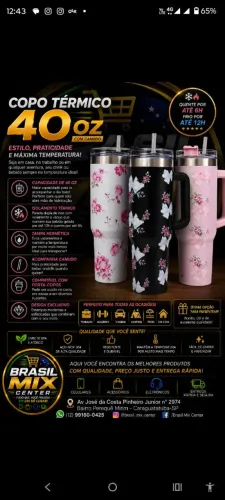 Copos Térmicas 40 Oz (Quente ou Fria)
