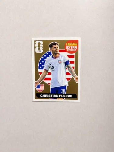 Figurinha Extra Sticker Legend Original | Christian Pulisic GOLD