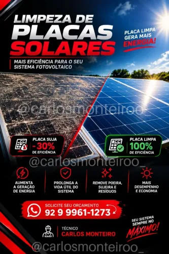 Limpeza de Placas Solar