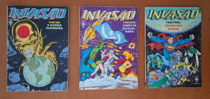 Minissérie Invasão! 1 a 3 (Completa) - DC Comics / Ed. Abril