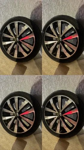 Pra vender logo, rodas amarok 22 com 3 pneus semi novos