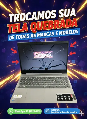 Troca tela de notebook variados
