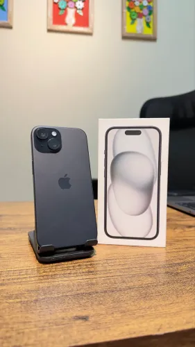 iPhone 15 Preto Impecável Completo c/ NF