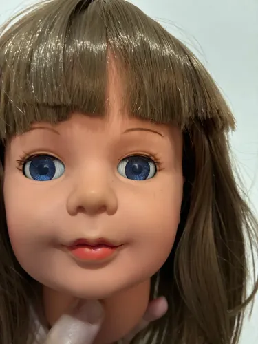 Cabeça de boneca Amiguinha anos 80 cabelo Reroot