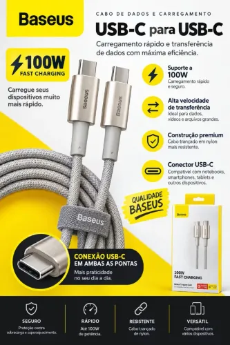 Cabo Tipo C Baseus 100W