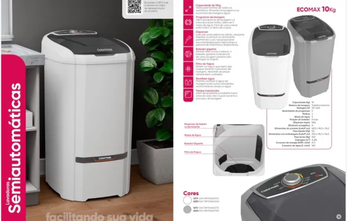 LAVADORA SEMIAUTOMÁTICA COLORMAQ