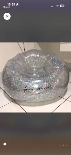 Puff inflável com glitter da iImaginarium