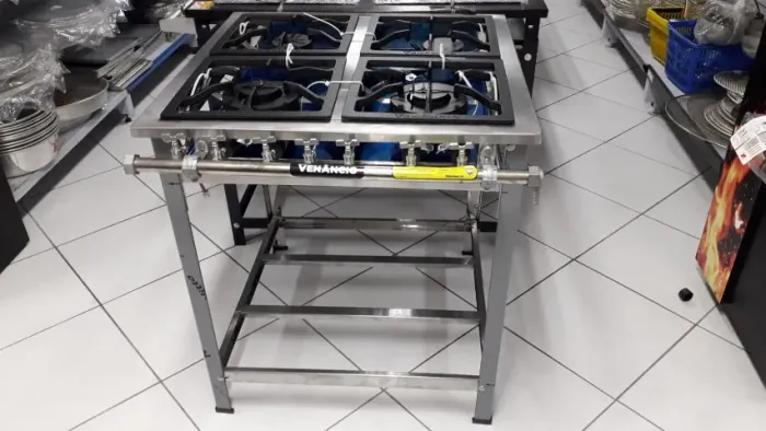 Fogão a Gás GLP Extra Inox 4 queimadores - Venâncio - Sadi