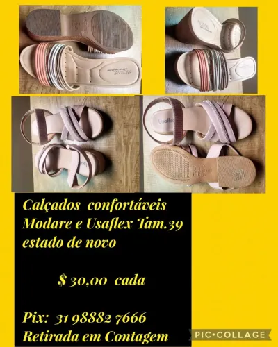 Calçados confortáveis sandálias