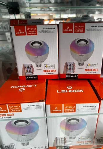Lâmpada Led RGB com controle Music