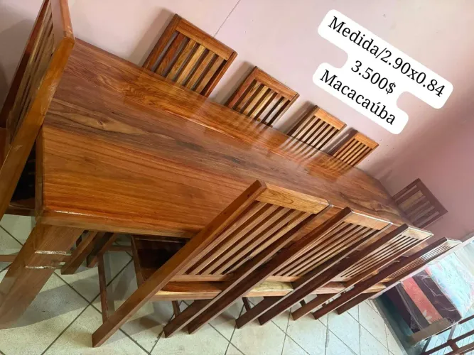 MESA DE MACACAÚBA 10 CADEIRAS NOVA