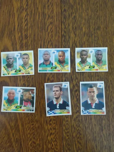 Conjunto De Figurinhas Da Copa De 1998 Escócia E Jamaica
