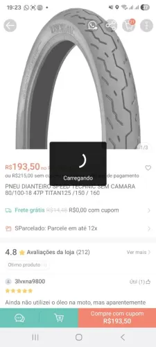 Pneu para moto 160 ,125 ,150 novo nunca usado
