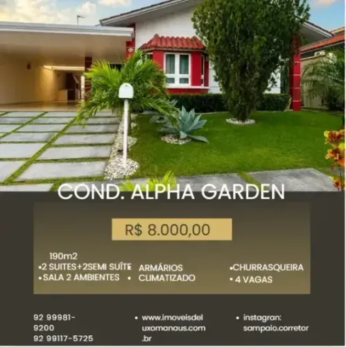 ALPHA GARDEN, BELISIMA, TÉRREA 4 QUARTOS SENDO 2 SUÍTES, MODULADOS E AR, 4 VAGAS