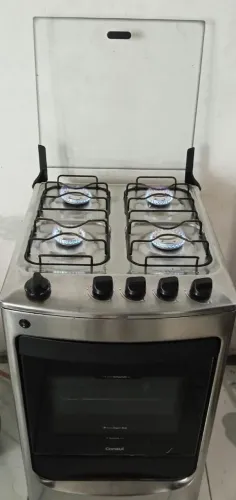 Fogão Consul inox , funciona às 4 bocas e o forno, faço entrega