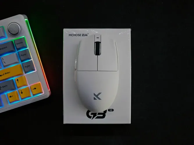 Mouse Mchose G3 V2 sem fio, branco, shape Logitech G203 [NOVO]