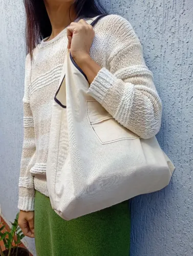 Eco Bag em Algodão Cru 100% Algodão | Reutilizável | Artesanal