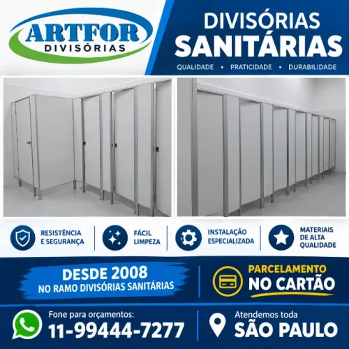 Divisórias para Banheiro de Baixo Custo, Divisórias para Área de Vasos, Divisórias para WC
