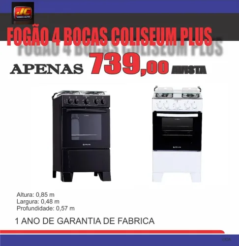 FOGÃO 4 BOCAS COLISEU