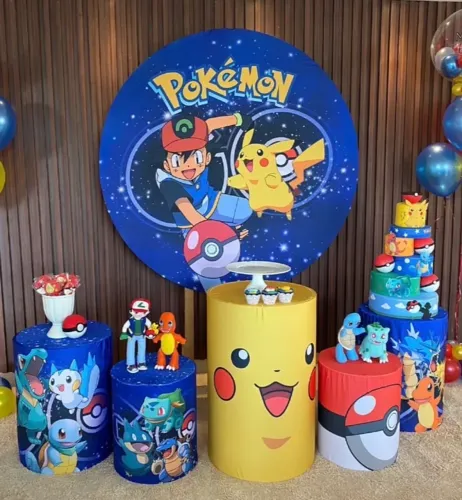Decoração Festa pegue e monte Pokémon pikachu