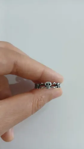 Anel Caveirinhas Prata
