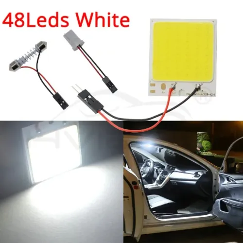 Placa Super Led Cob 48 Chips T10 e Torpedo bem forte ideal para luz interna.