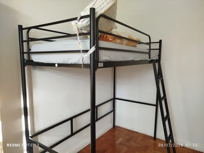 Cama Beliche Solteiro Ferro Suspenso Casa Tema