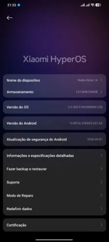 Celular redmi note 14 