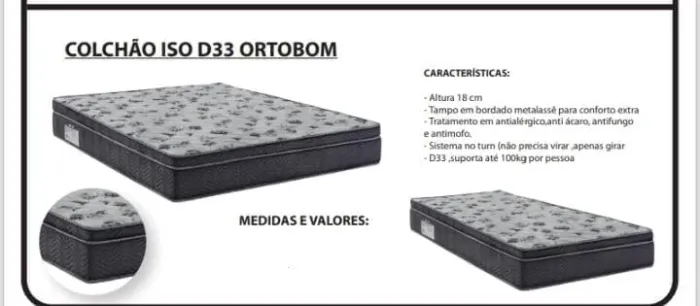 Colchão Solteiro Iso Ortobom Novo Pronta Entrega