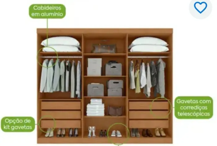 Cozinha modulada completa e um guarda roupa casal 6 portas e 6 gavetas 