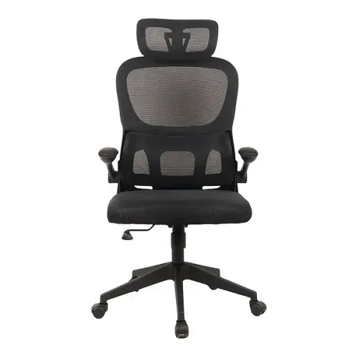 Cadeira Office Ergonomica Giratoria com Apoio de Cabeça Suporta Ate 100kg Preta 