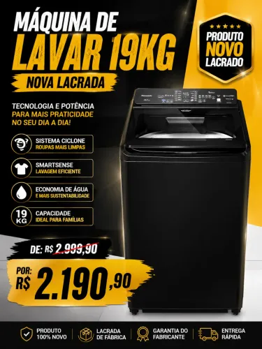 Máquina de lavar 19kg