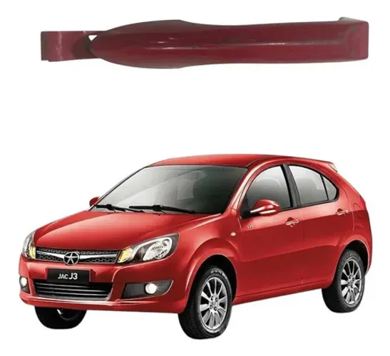 Maçaneta Externa Porta Traseira Direita Jac J3 2010 A 2015 Vermelho Traseira