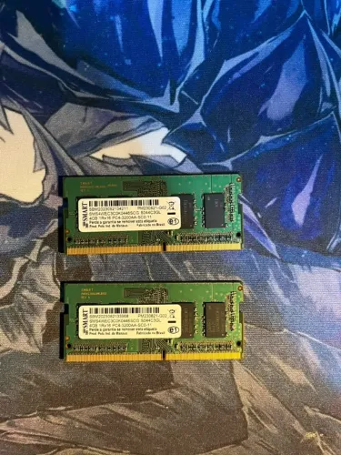 Duas Memórias RAM Notebook 4GB (2x4GB) DDR4 3200MHz SMART