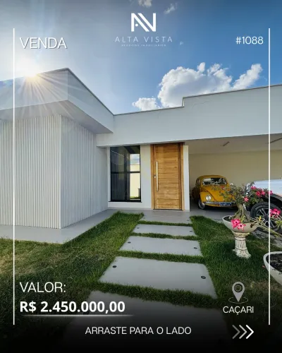 Casa 2 dorms, 1 suíte, piscina e gourmet em Caçari R$2,45mi