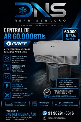 Central de ar 60.000BTUs GREE
