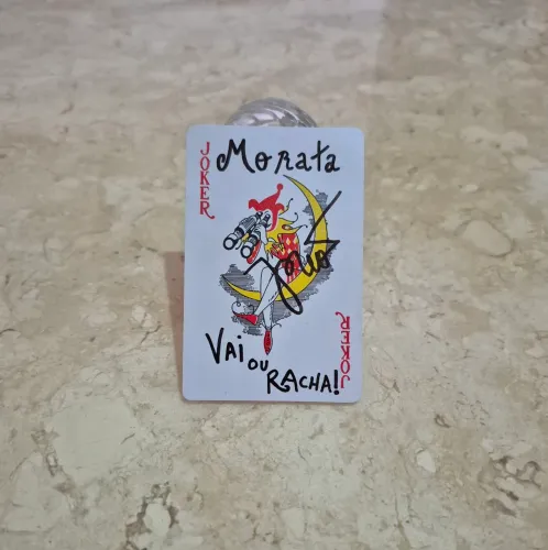 carta exclusiva autografada pelo morata, edição especial "vai ou racha!"
