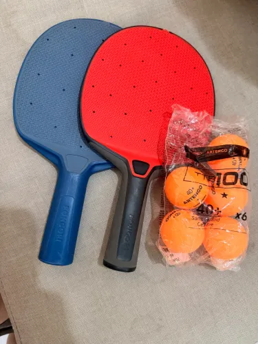 Raquetes Pongori e bolas ping pong Artengo tênis de mesa