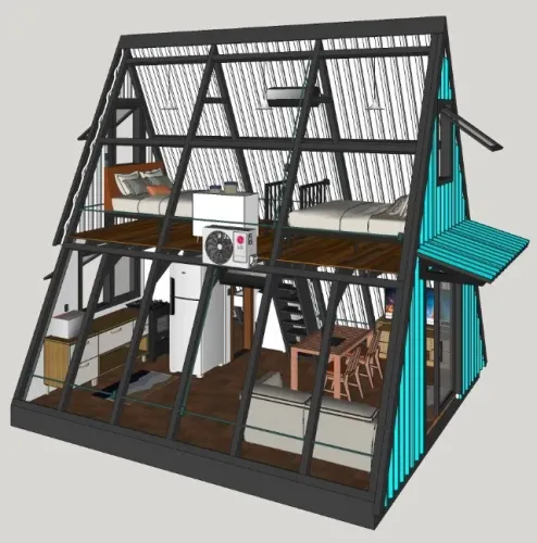Chalé Ingleses - Anual e Mobiliado - 350m da Praia - 2 quartos