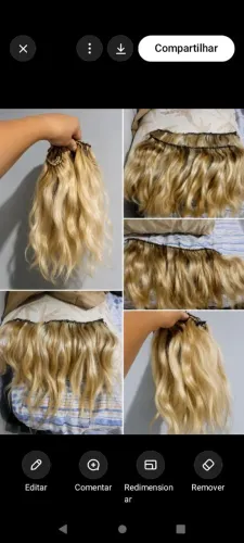 2 telas Cabelo humano loiro
