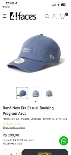 Boné New Era Casual Booking Program Azul