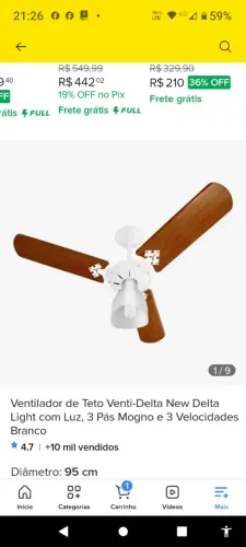 Ventilador de teto 110 volts com controle